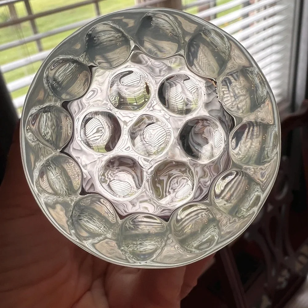 VTG Heavy Bubble Base Highball Glasses Set of 2, Mid Century Modern goblets